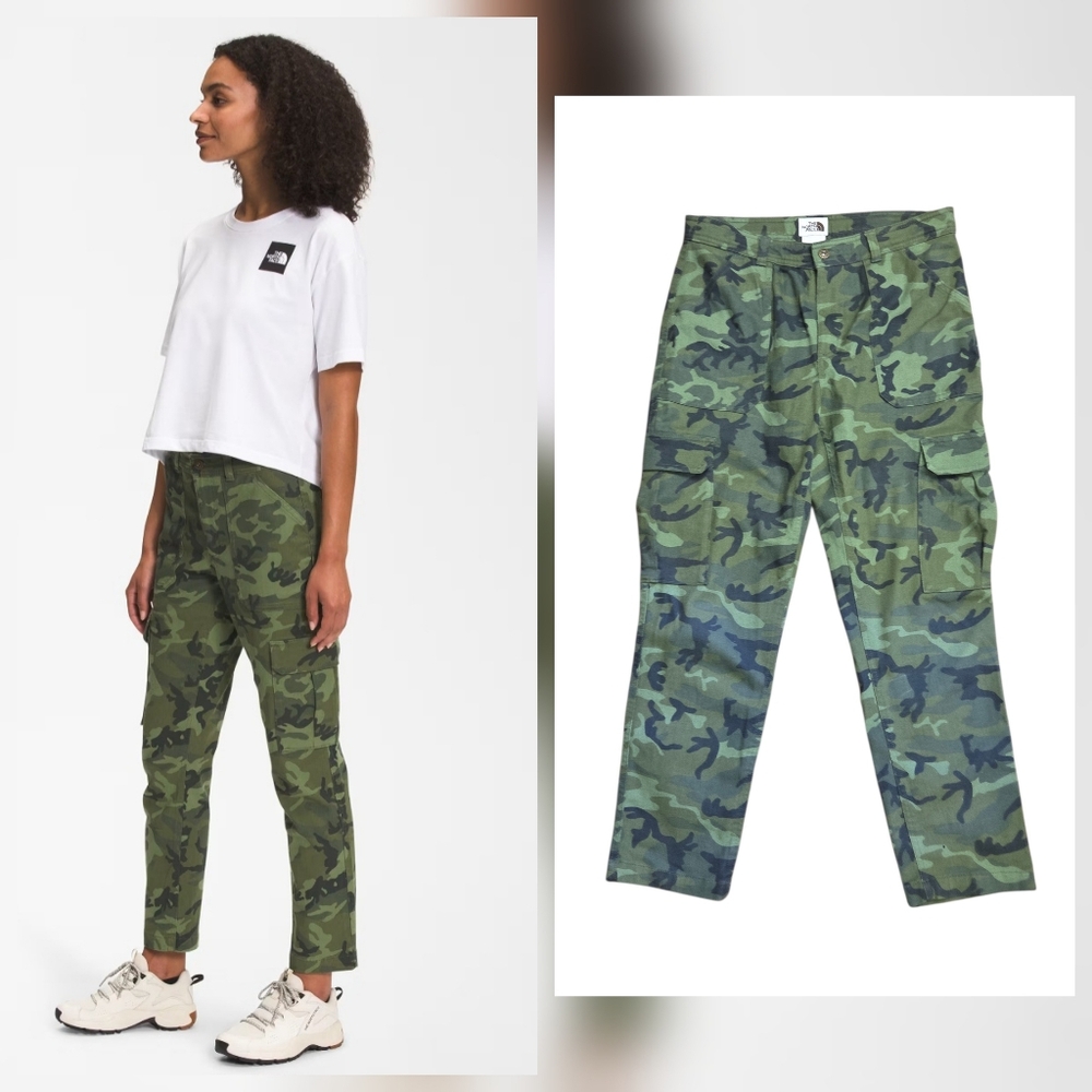 THE NORTH FACE Cargo Pants Printed Heritage Camo Women's Size 10 Straight Leg